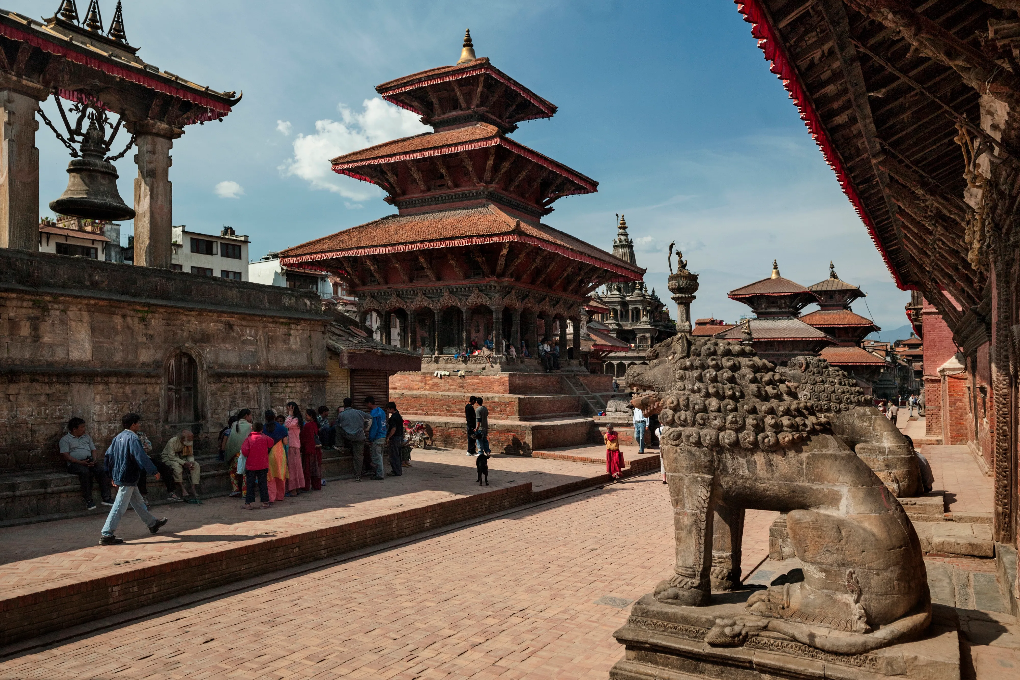 Plaza Durbar de Bhaktapur, una de las tres cortes reales newar medievales del Valle de Katmandú, Nepal