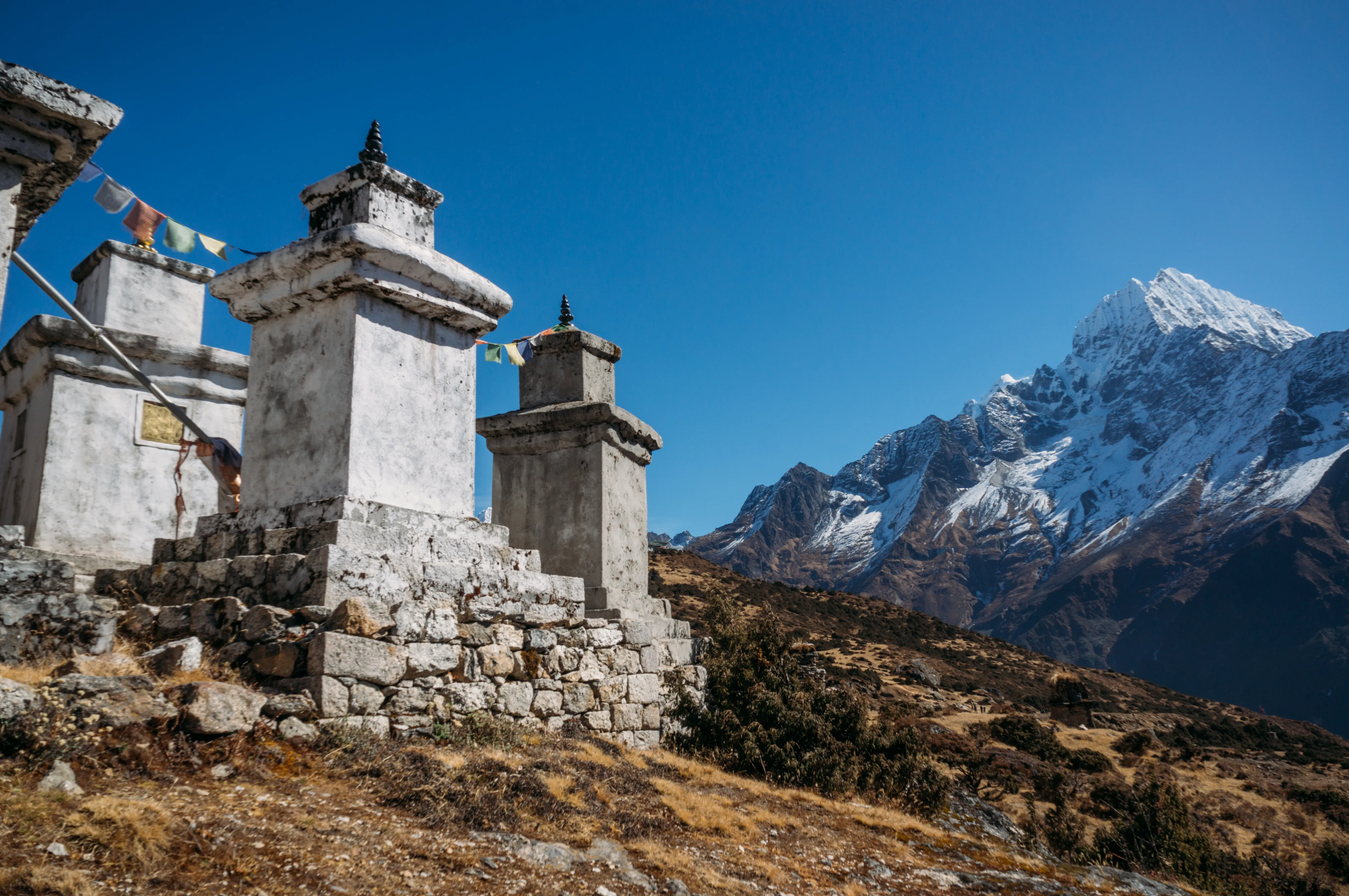 Pueblo de Lower Pangboche en la región del Khumbu, Nepal